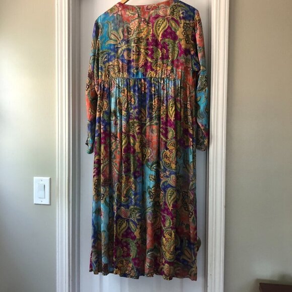 Adini Vintage Boho Maxi Dress size M - Picture 5 of 7